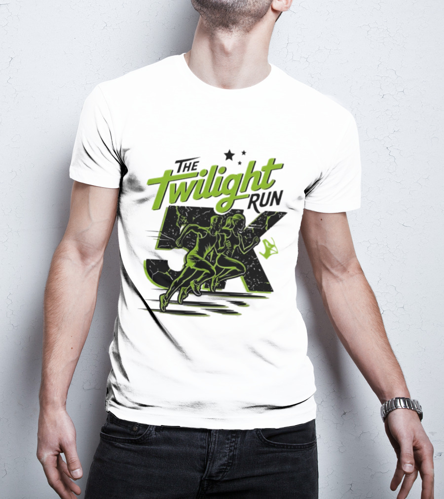 The Twilight Run 5K Runners And Stars Night Race Event T-Shirt