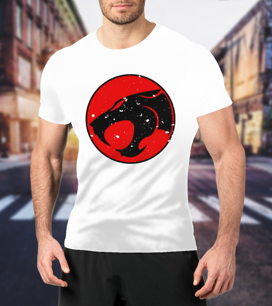 Thunder Jaguar Cat Red Circle T-Shirt