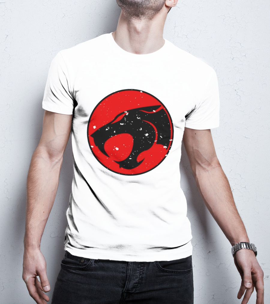 Thunder Jaguar Cat Red Circle T-Shirt