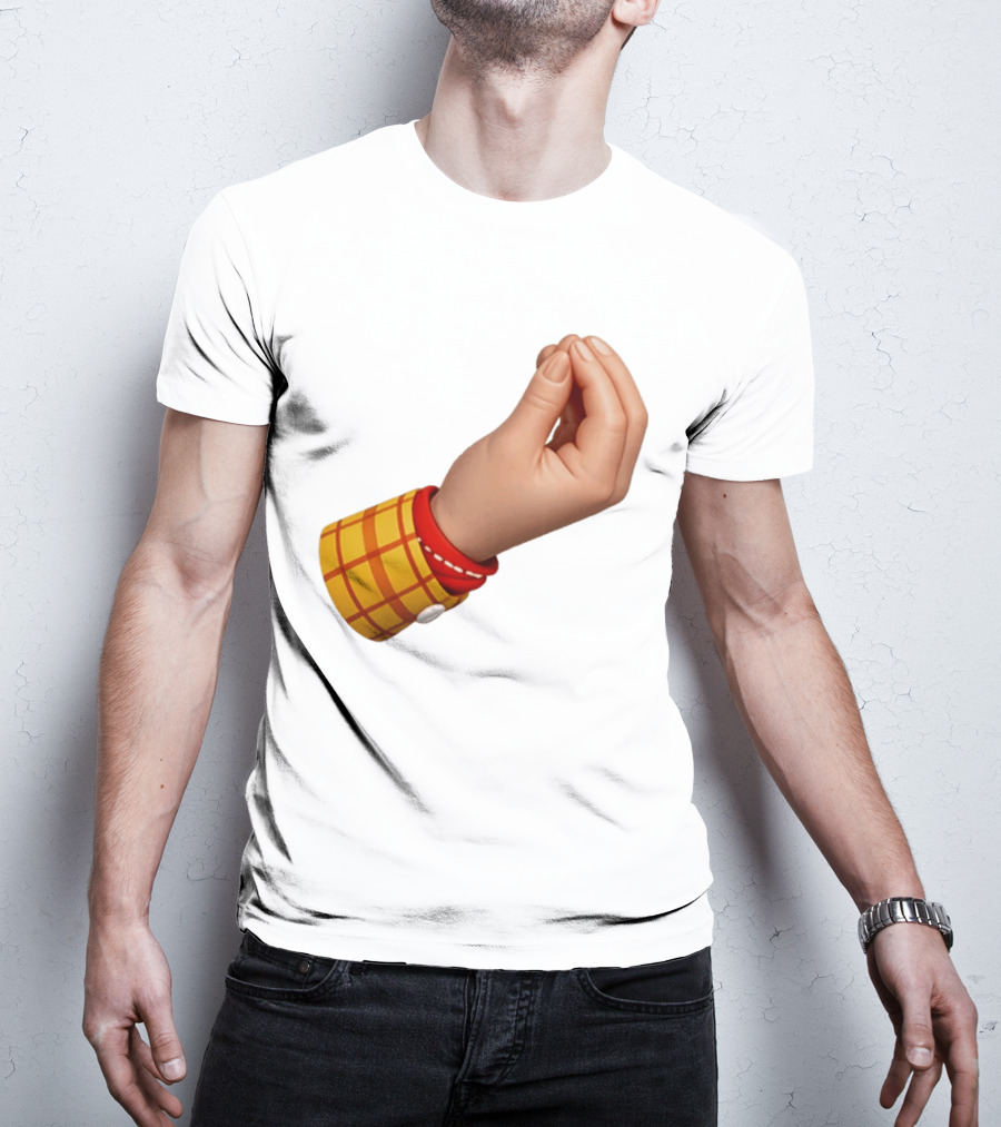 Woody's Italian Hand Gesture Pixar Character Sleeve T-Shirt