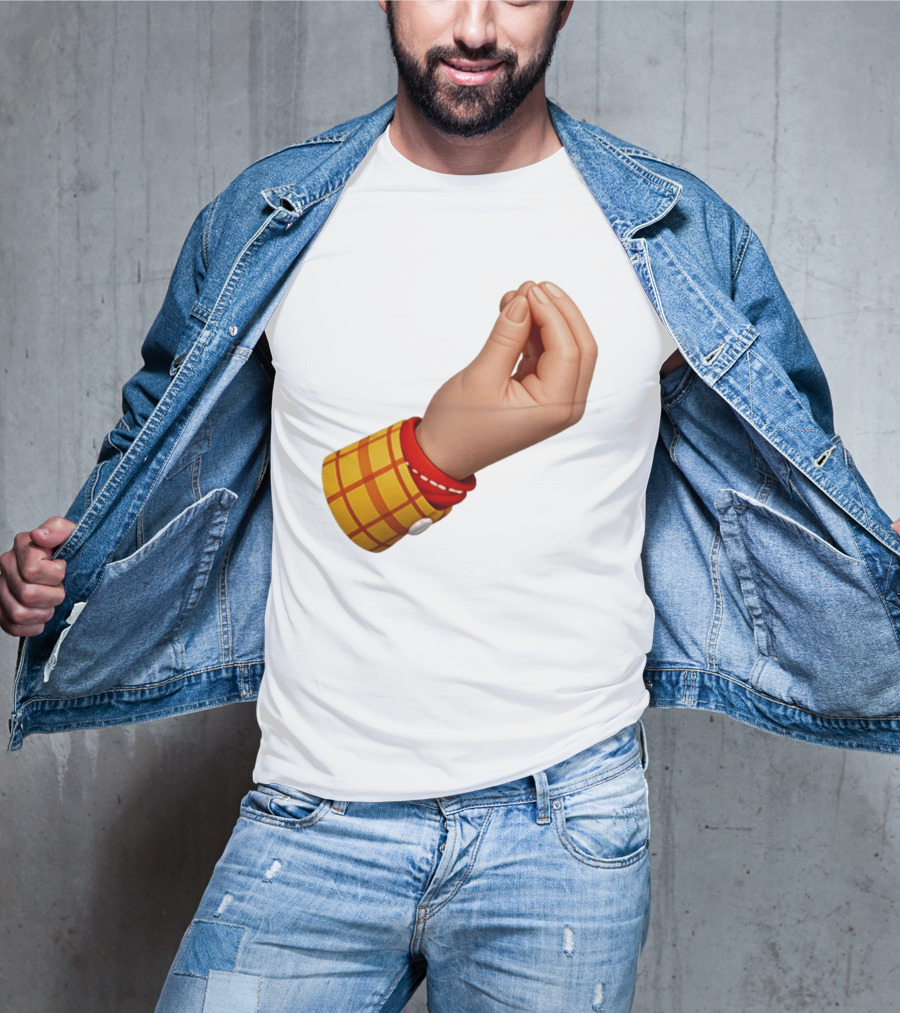 Woody's Italian Hand Gesture Pixar Character Sleeve T-Shirt