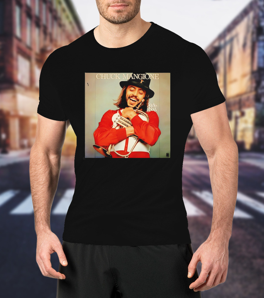 Chuck Mangione Feels So Good Iconic Album Cover With Flugelhorn Player In Red And White Outfit T-Shirt