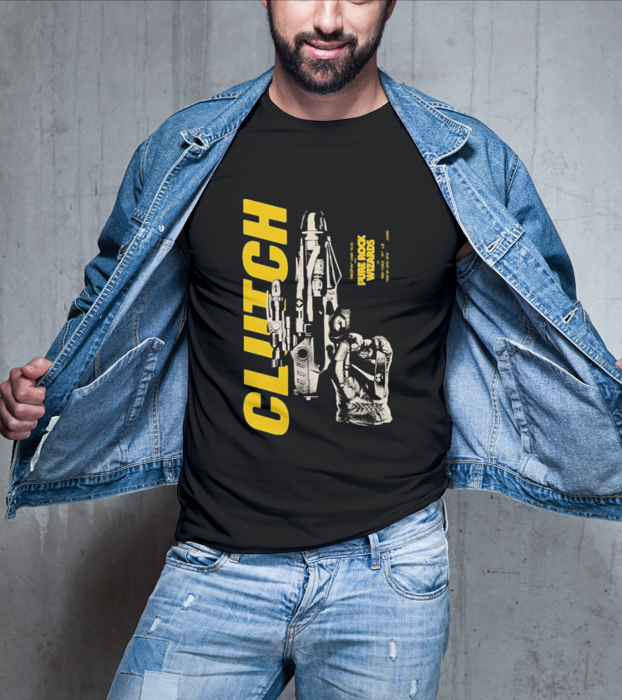 Clutch Pure Rock Wizards Tour Retro Sci Fi Mechanical Arm T-Shirt