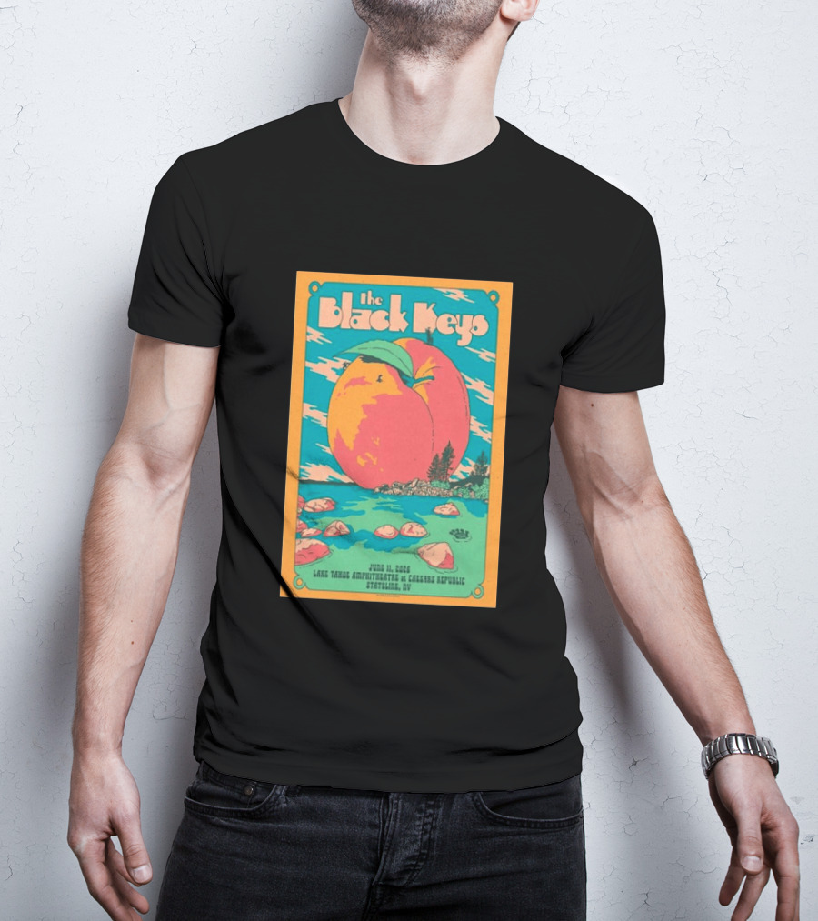 The Black Keys June 11 2026 Lake Tahoe Amphitheatre At Caesars Republic Stateline NV Peach T-Shirt