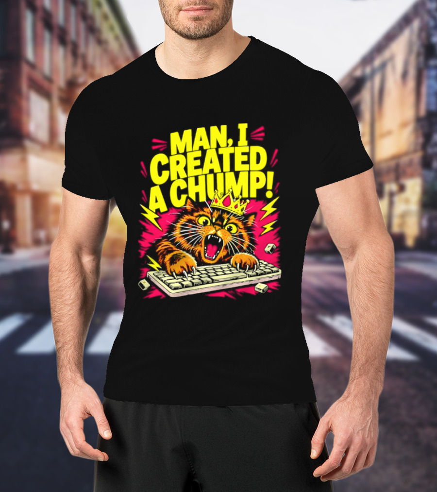 Man I Created A Chump Cat Keyboard T-Shirt