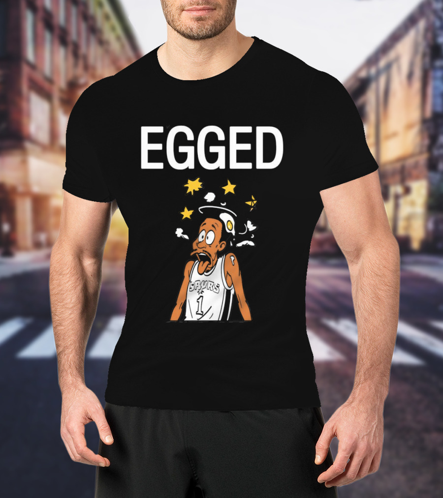 Victor Wembanyama Egged Cartoon Meme San Antonio Spurs Number 1 T-Shirt