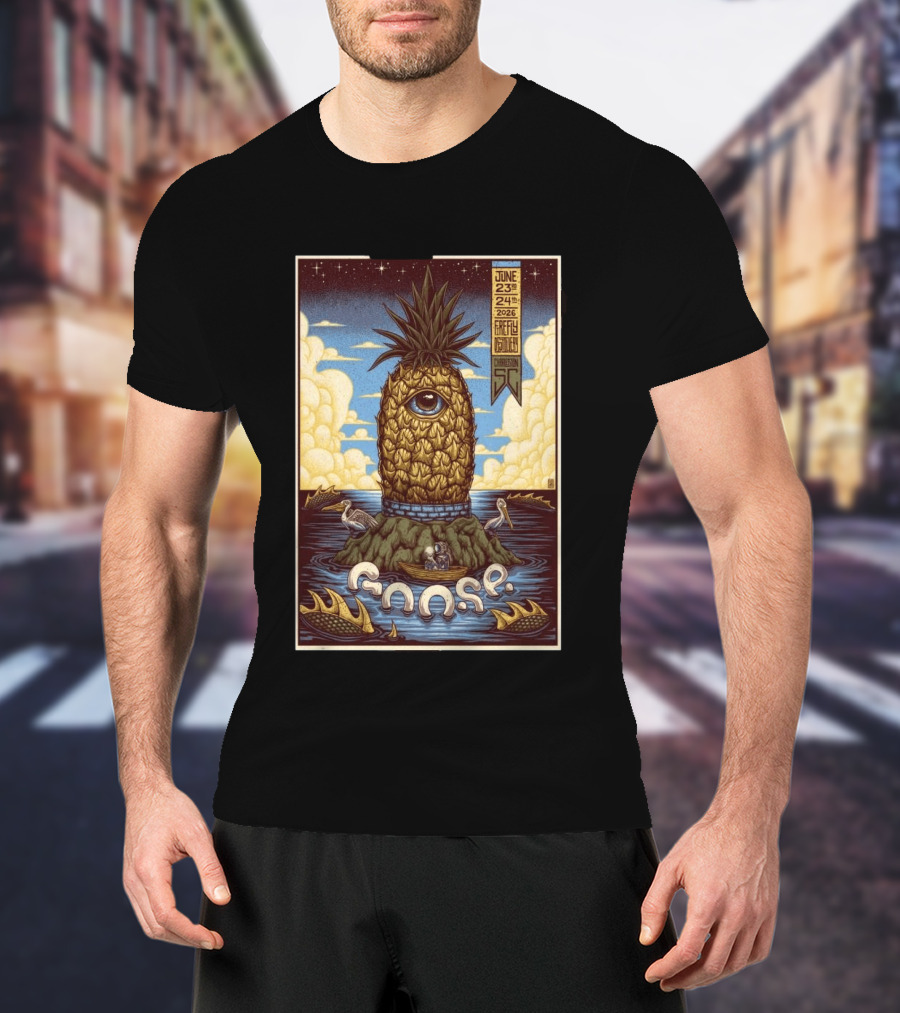 Goose June 23 24 2026 Firefly Distillery North Charleston SC Pineapple Eye Fantasy T-Shirt