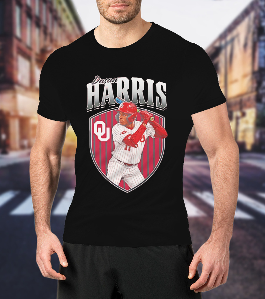 Dasan Harris Oklahoma Sooners Baseball OU T-Shirt