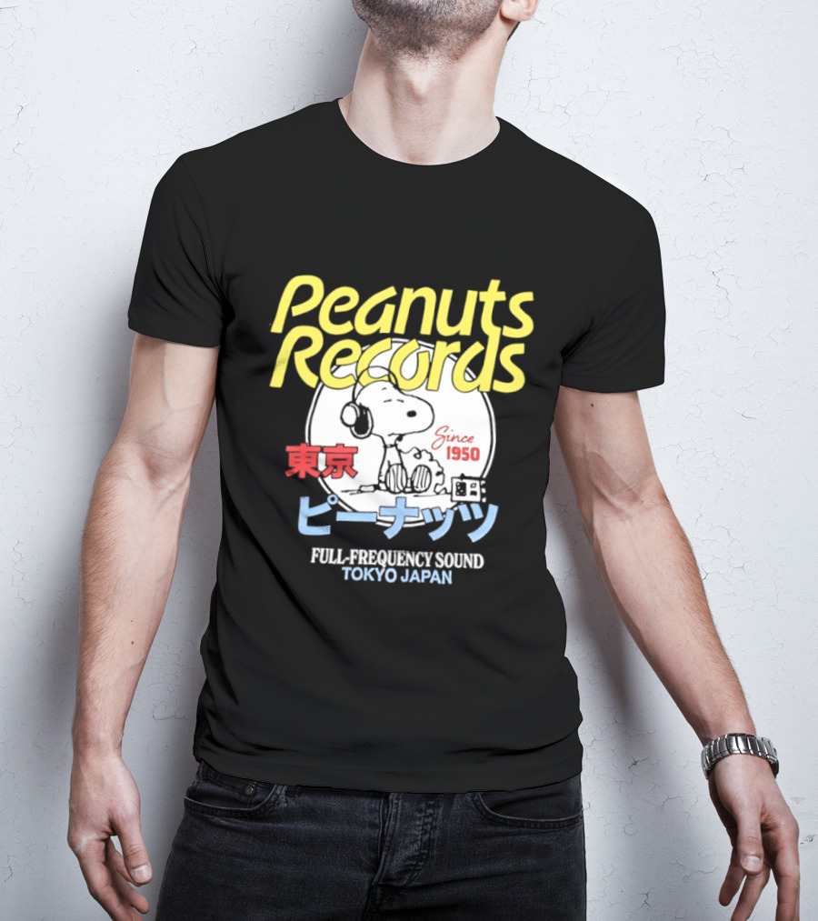 Peanuts Records Since 1950 Full Frequency Sound Tokyo Japan T-Shirt