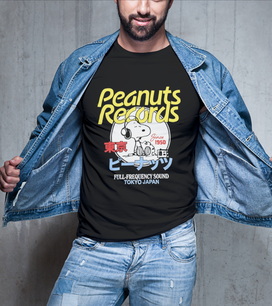 Peanuts Records Since 1950 Full Frequency Sound Tokyo Japan T-Shirt