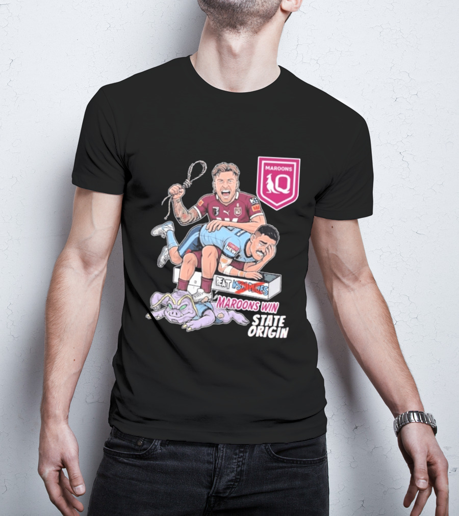 Queensland Maroons Win Over Nsw Blues State Origin Victory T-Shirt