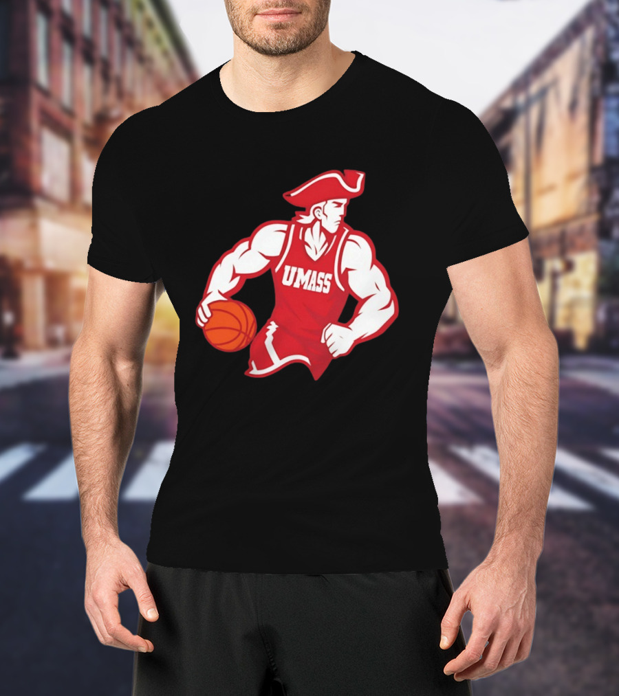 UMass University Of Massachusetts Minuteman Basketball Sam T-Shirt