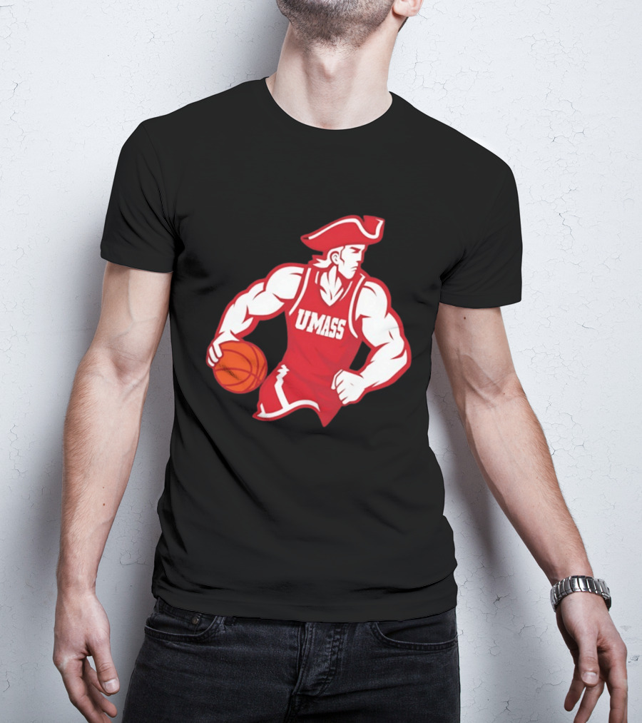 UMass University Of Massachusetts Minuteman Basketball Sam T-Shirt