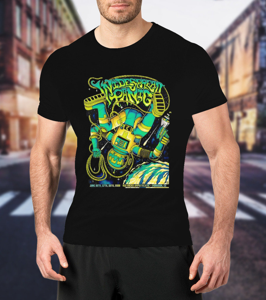 Widespread Panic Astronaut June 26 28 2026 Red Rocks Amphitheatre Morrison CO T-Shirt