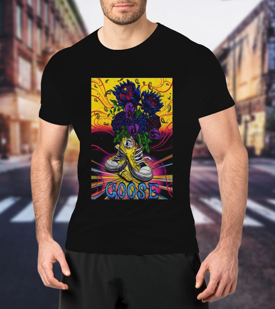 Goose Summer 2026 Tour Yellow Sneakers Floral Psychedelic T-Shirt