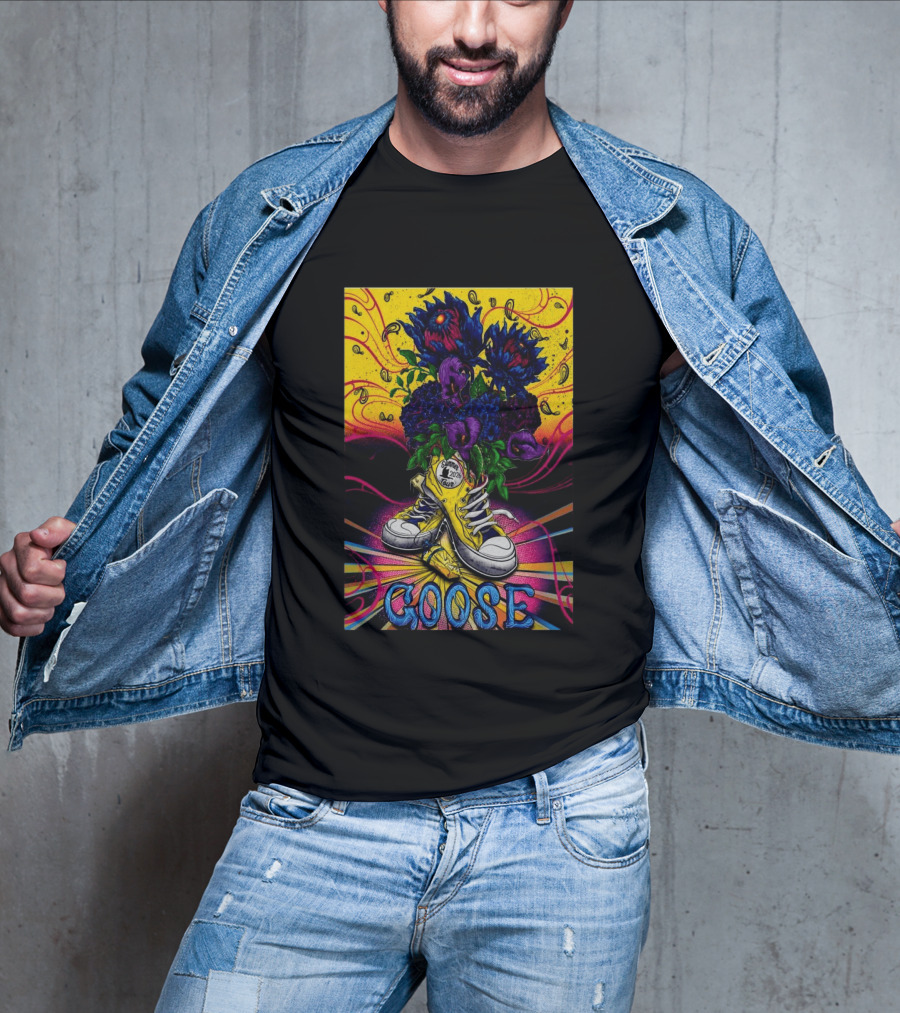 Goose Summer 2026 Tour Yellow Sneakers Floral Psychedelic T-Shirt