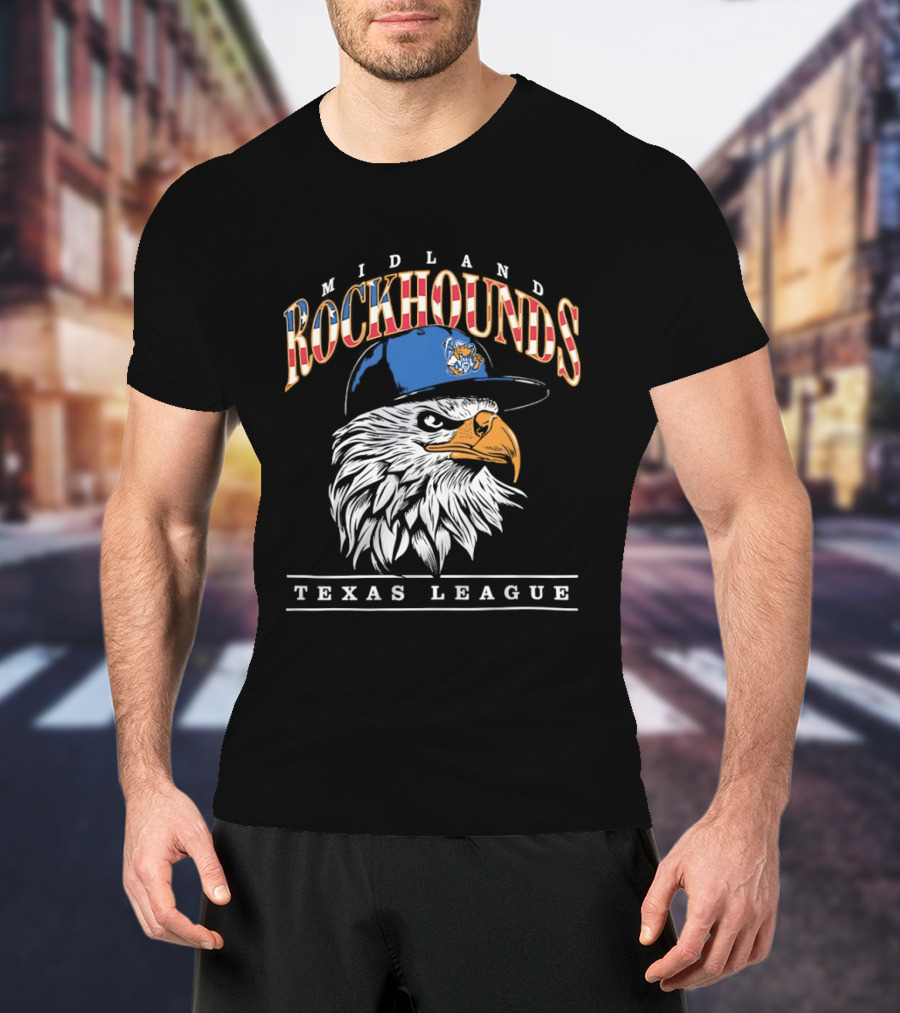 Midland Rockhounds Texas League Eagle Baseball Team T-Shirt
