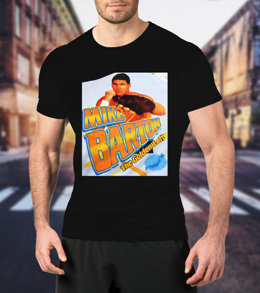 Mike Barton The Golden Left Boxer Retro Sports T-Shirt