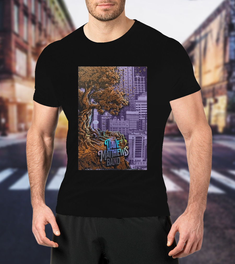 Dave Matthews Band Kansas City June 24 2026 Concert Tree Skyline T-Shirt