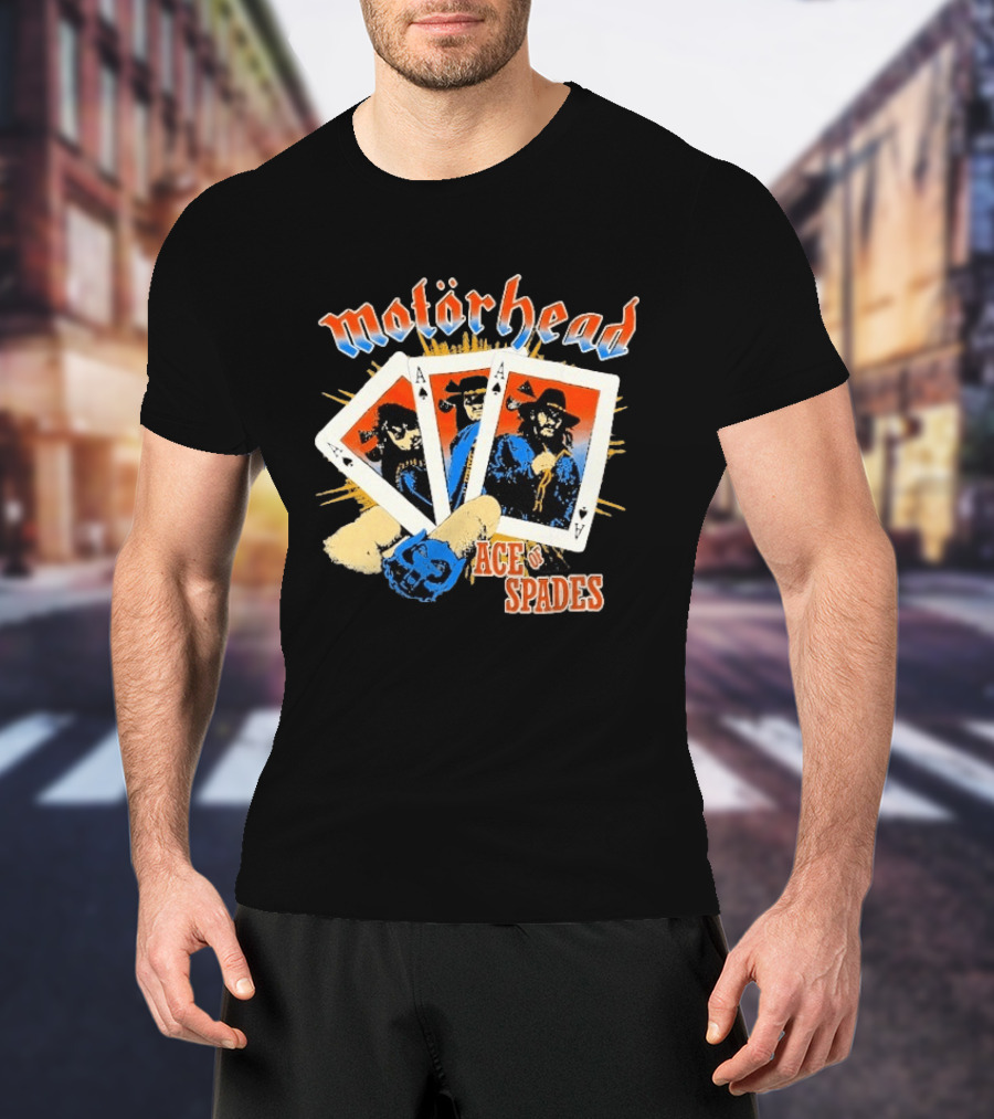 Motörhead Ace Of Spades Three Of A Kind Playing Cards T-Shirt