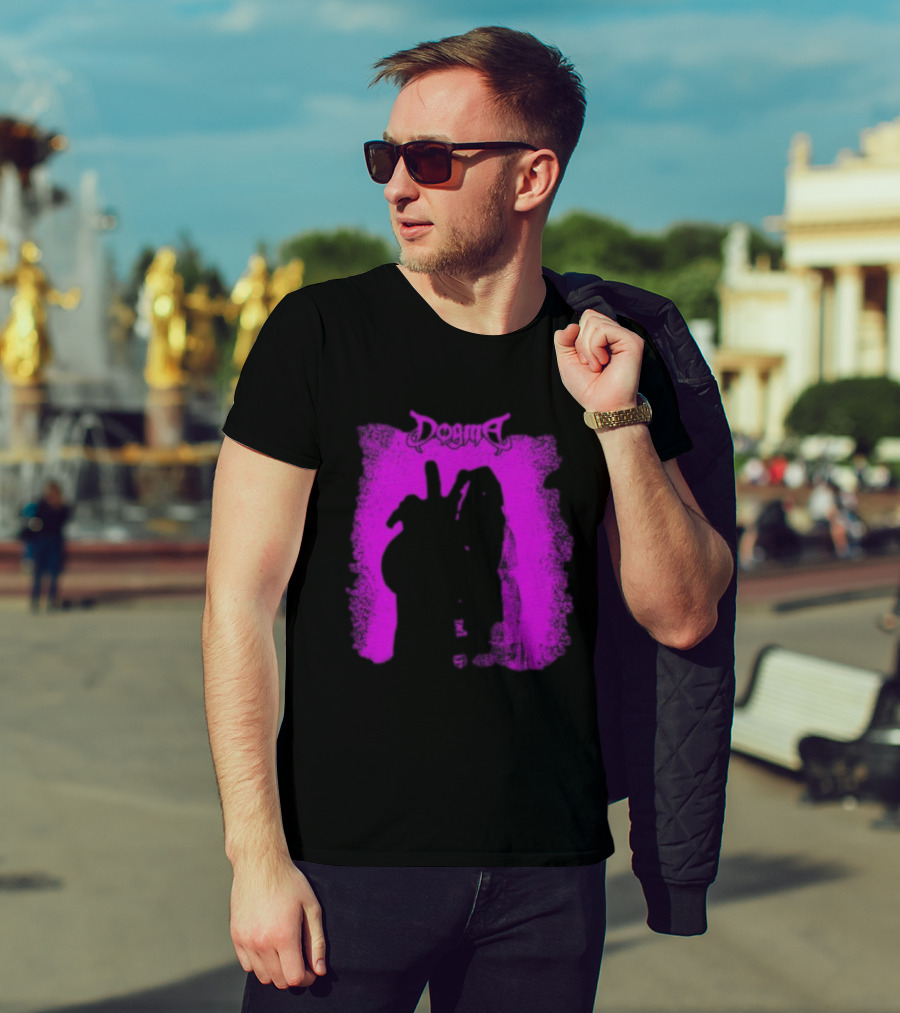 Dogma My Matricidal Purple Gothic Text With Pink Grunge Frame T-Shirt