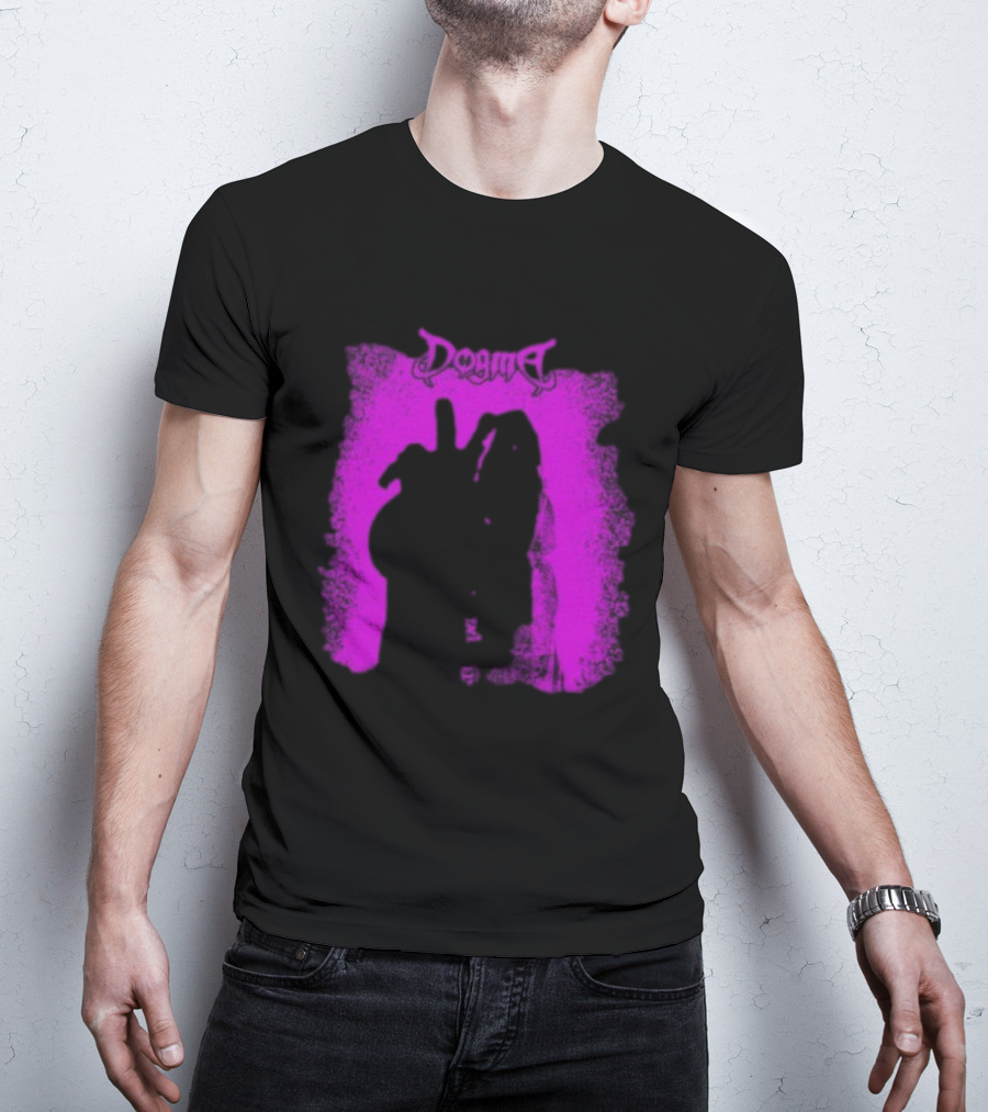 Dogma My Matricidal Purple Gothic Text With Pink Grunge Frame T-Shirt