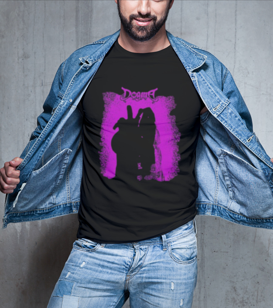 Dogma My Matricidal Purple Gothic Text With Pink Grunge Frame T-Shirt