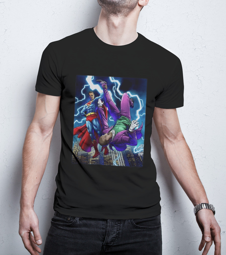 Shai Gilgeous Alexander Thunder Vs Joker And Denver Superhero Clash T-Shirt