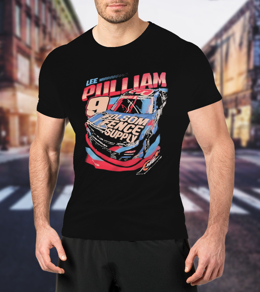 Lee Pulliam 9 Chevrolet NASCAR Folsom Fence Supply Racing T-Shirt