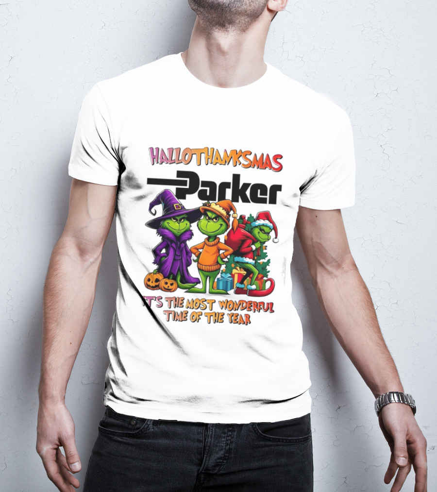 HalloThanksMas Grinch Parker It's The Most Wonderful Time Of The Year 2025 T-Shirt
