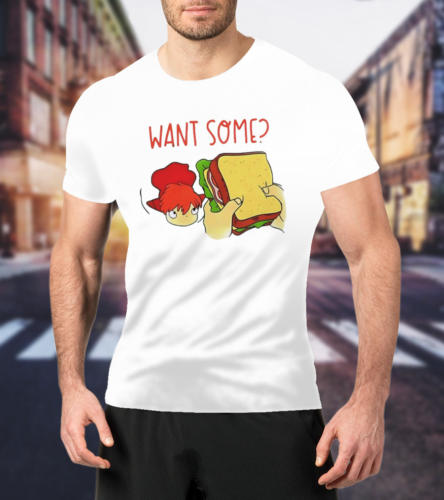 Ponyo Flinching Want Some Sandwich Scene T-Shirt
