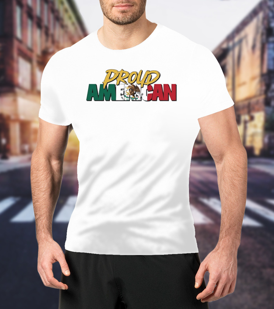 Proud American Mexico Eagle Flag Patriotic T-Shirt