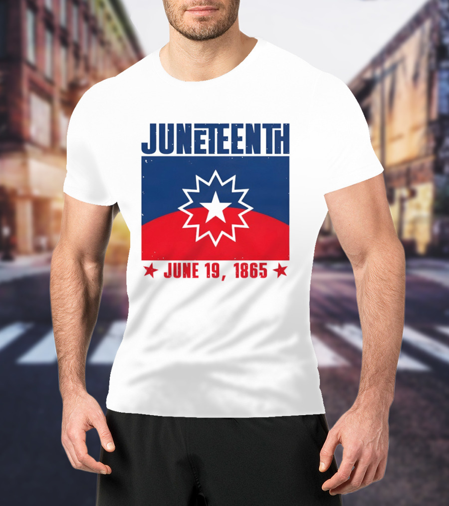Juneteenth Red White Blue Freedom Flag June 19 1865 Emancipation Day T-Shirt