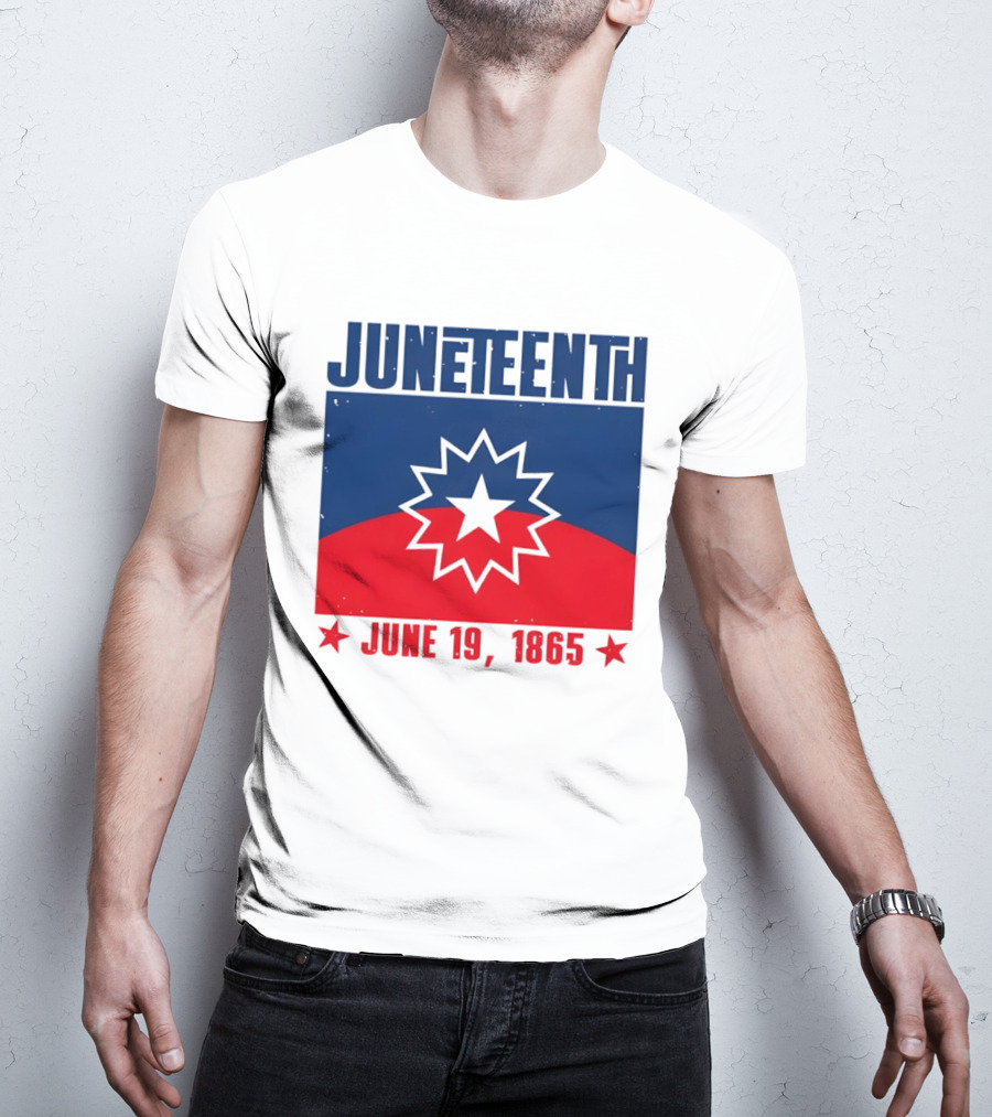 Juneteenth Red White Blue Freedom Flag June 19 1865 Emancipation Day T-Shirt