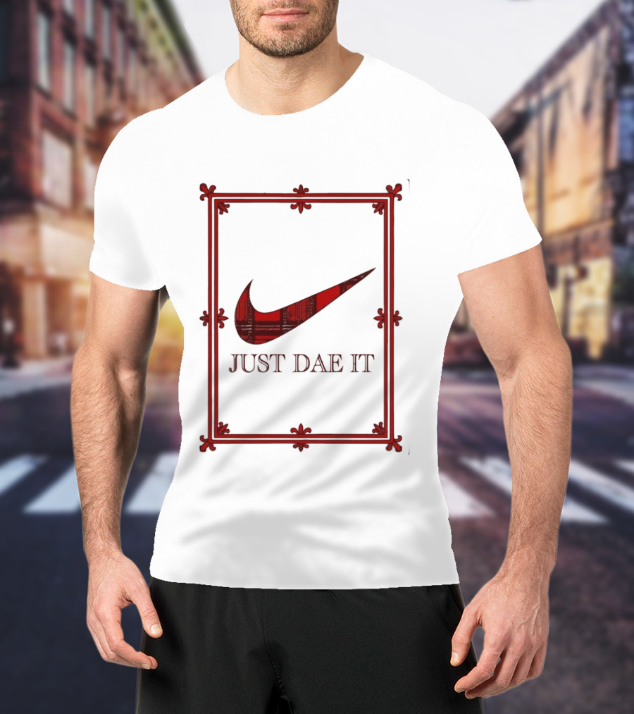 Just Dae It Scottish Plaid Swoosh Scotland T-Shirt