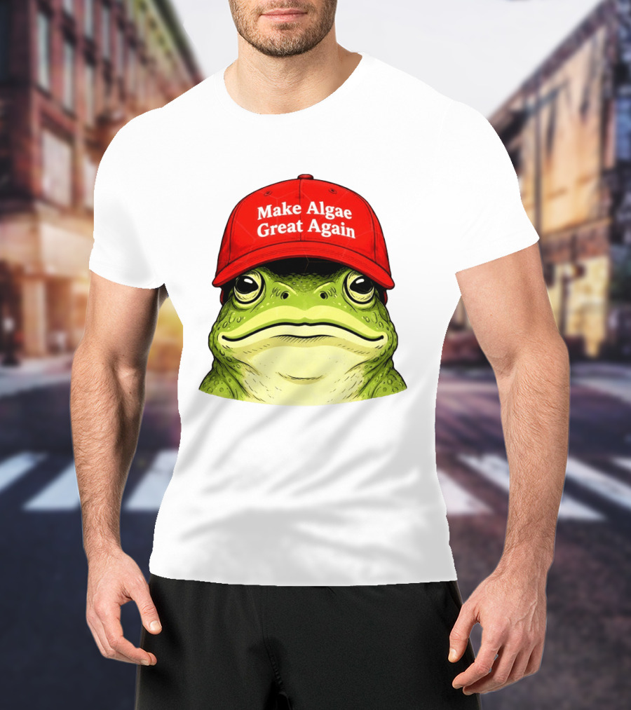 Frog Team Algae Make Algae Great Again Hat Patriotic American Flag 2026 T-Shirt