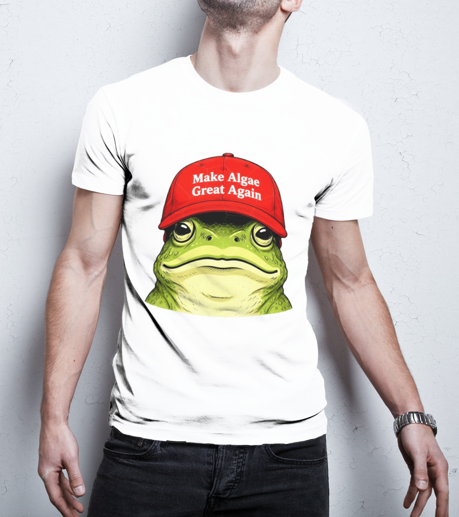 Frog Team Algae Make Algae Great Again Hat Patriotic American Flag 2026 T-Shirt