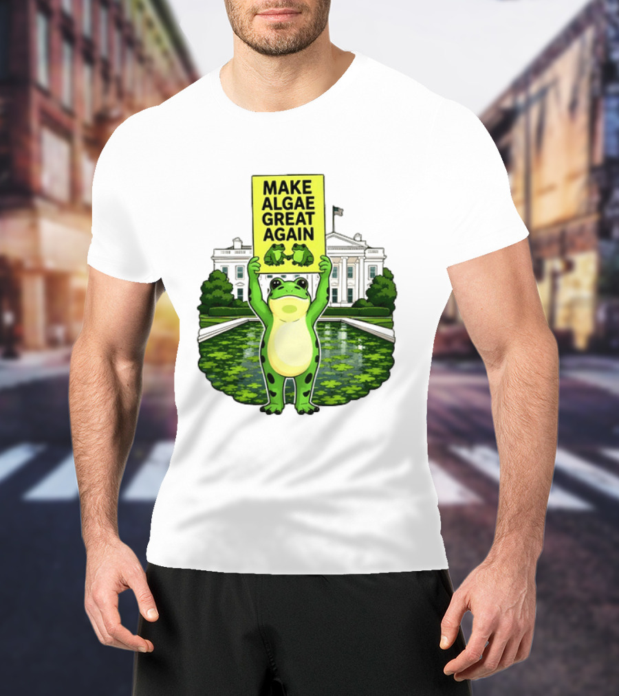 Frogs Team Algae Make Algae Great Again At White House 2026 T-Shirt