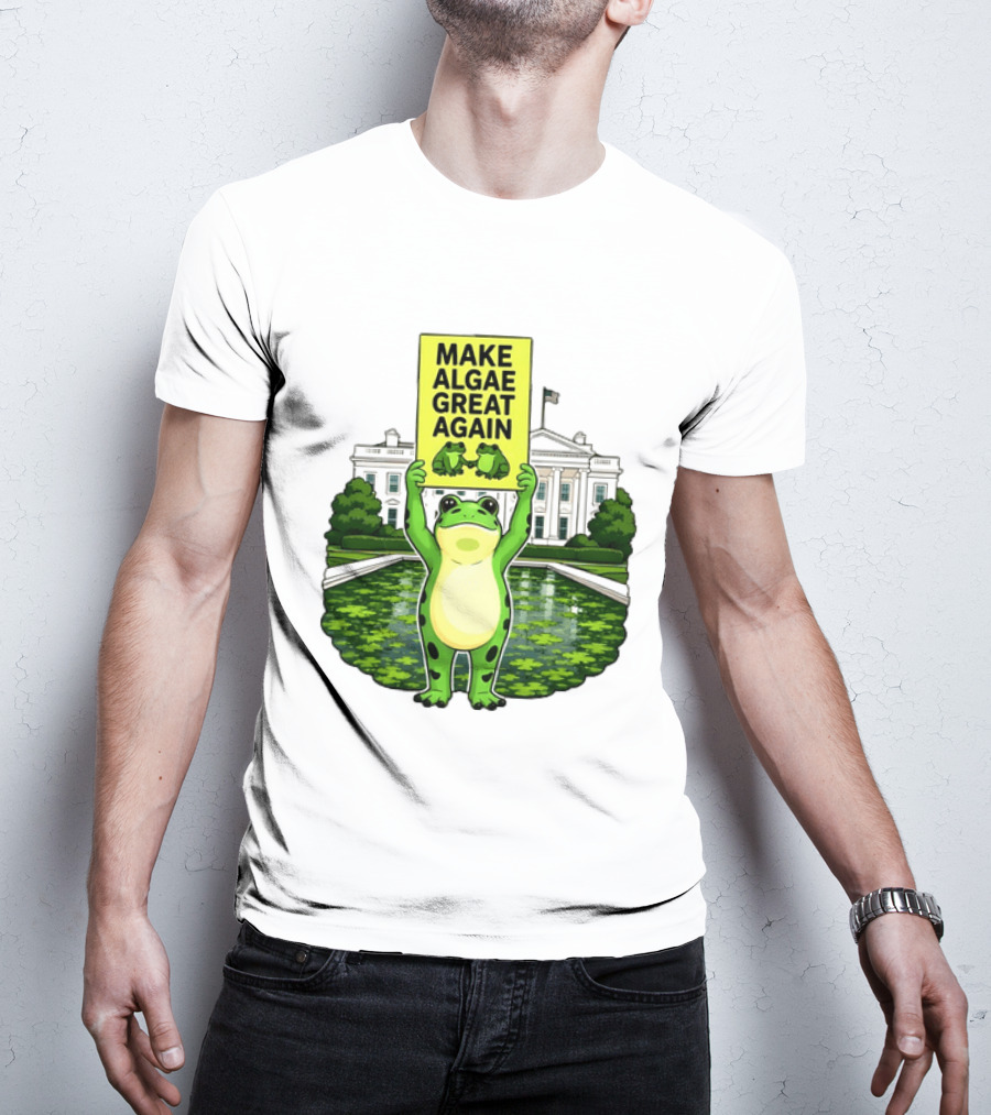 Frogs Team Algae Make Algae Great Again At White House 2026 T-Shirt
