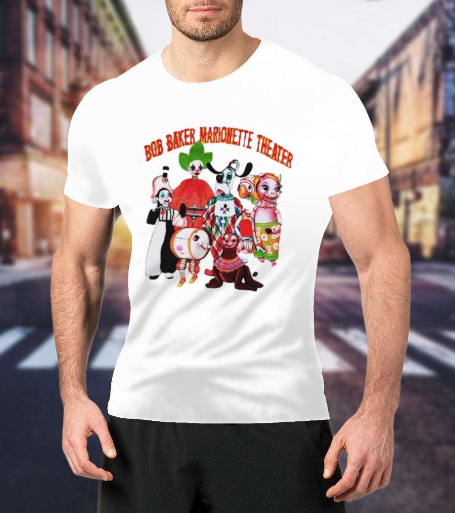 Bob Baker Marionette Theater Clown Dog Pig Characters T-Shirt
