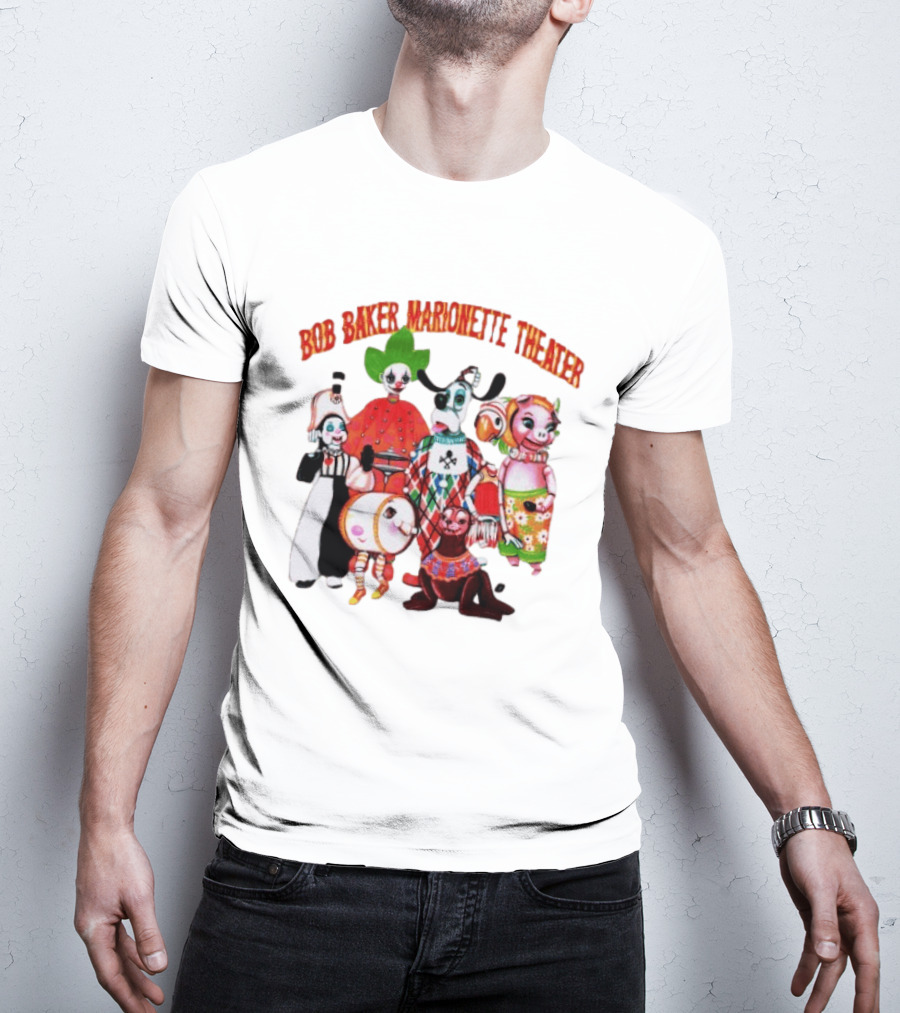 Bob Baker Marionette Theater Clown Dog Pig Characters T-Shirt