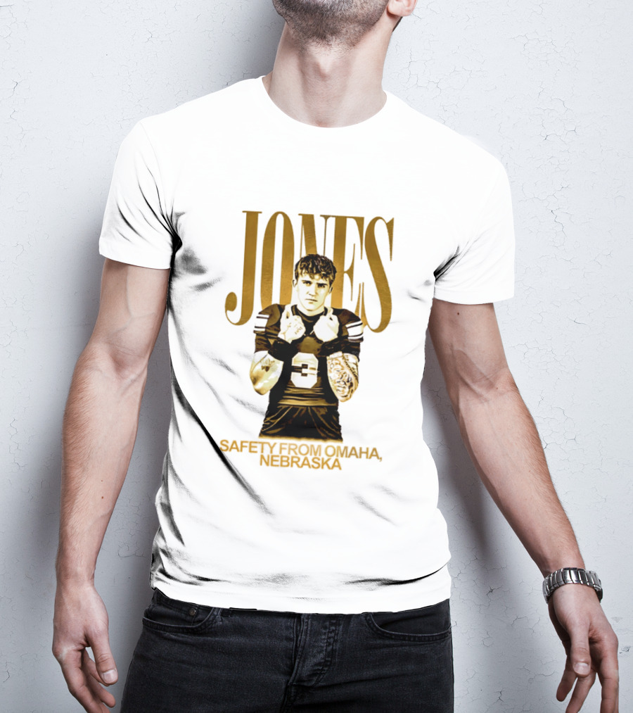 Mason Jones Nebraska Cornhuskers Safety From Omaha Football Player T-Shirt