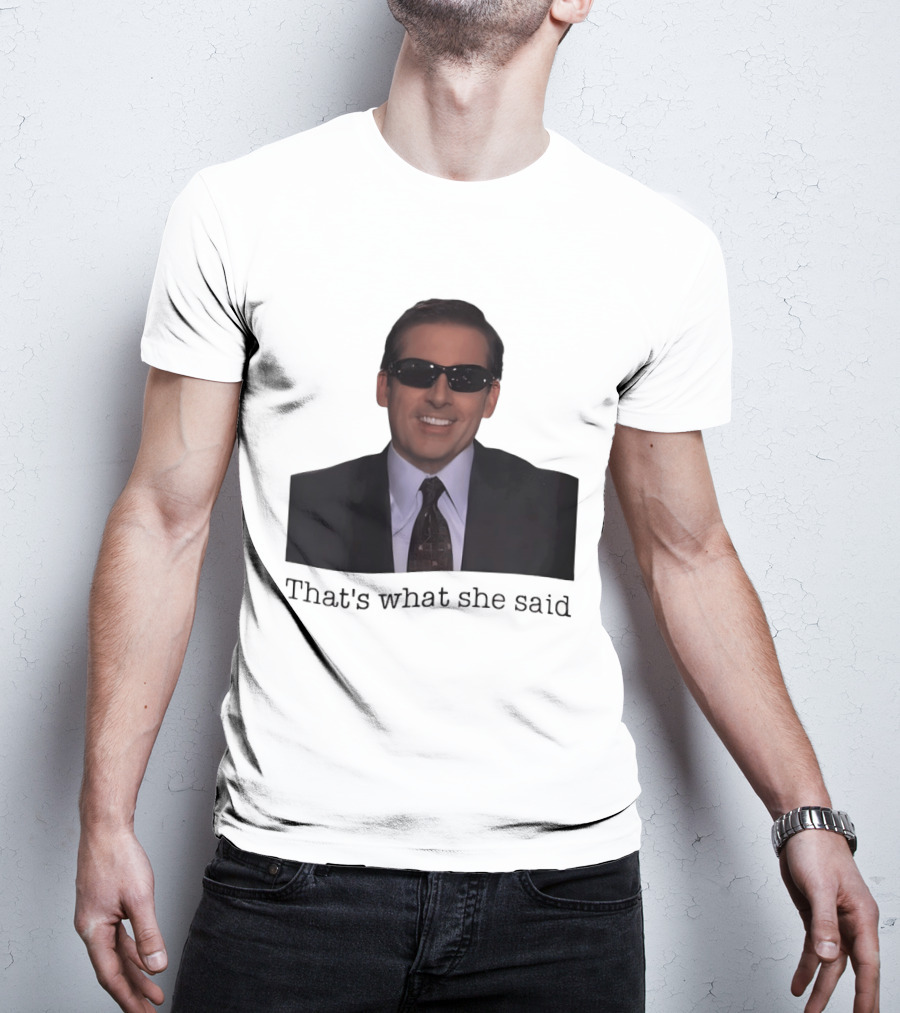 Michael Scott That's What She Said Sunglasses Suit T-Shirt