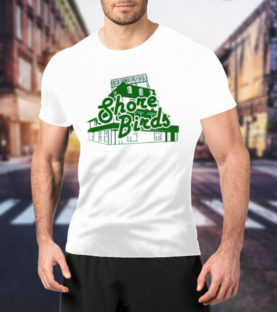 Jason Kelce Oceandrive Shore Birds Building T-Shirt