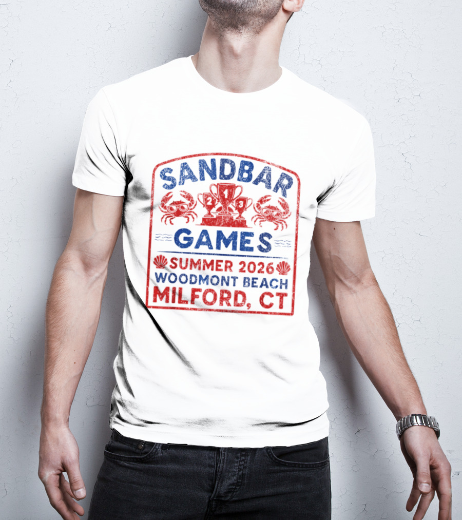 Sandbar Games Summer 2026 Woodmont Beach Milford CT Event T-Shirt