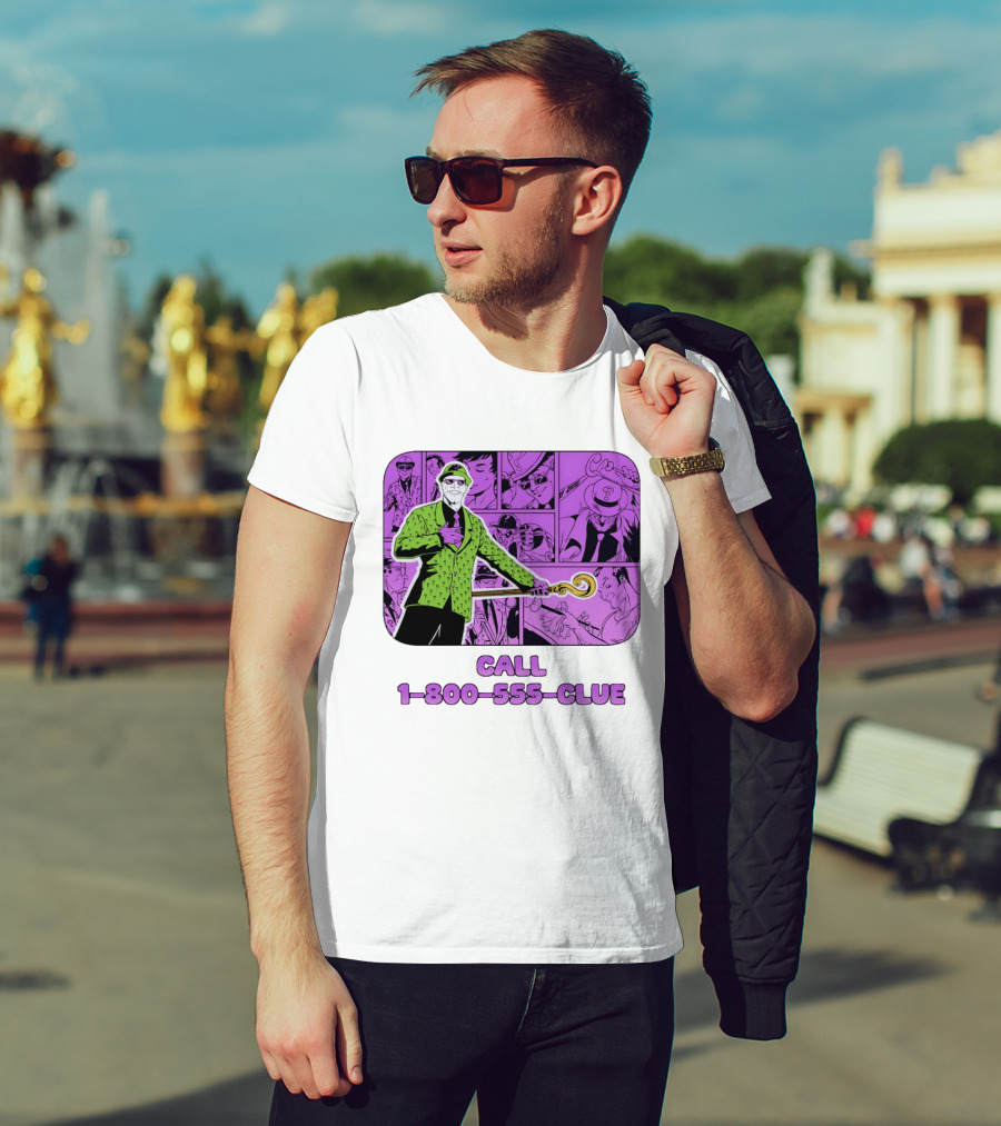 The Riddler Call 1 800 555 CLUE DC Comics Batman T-Shirt