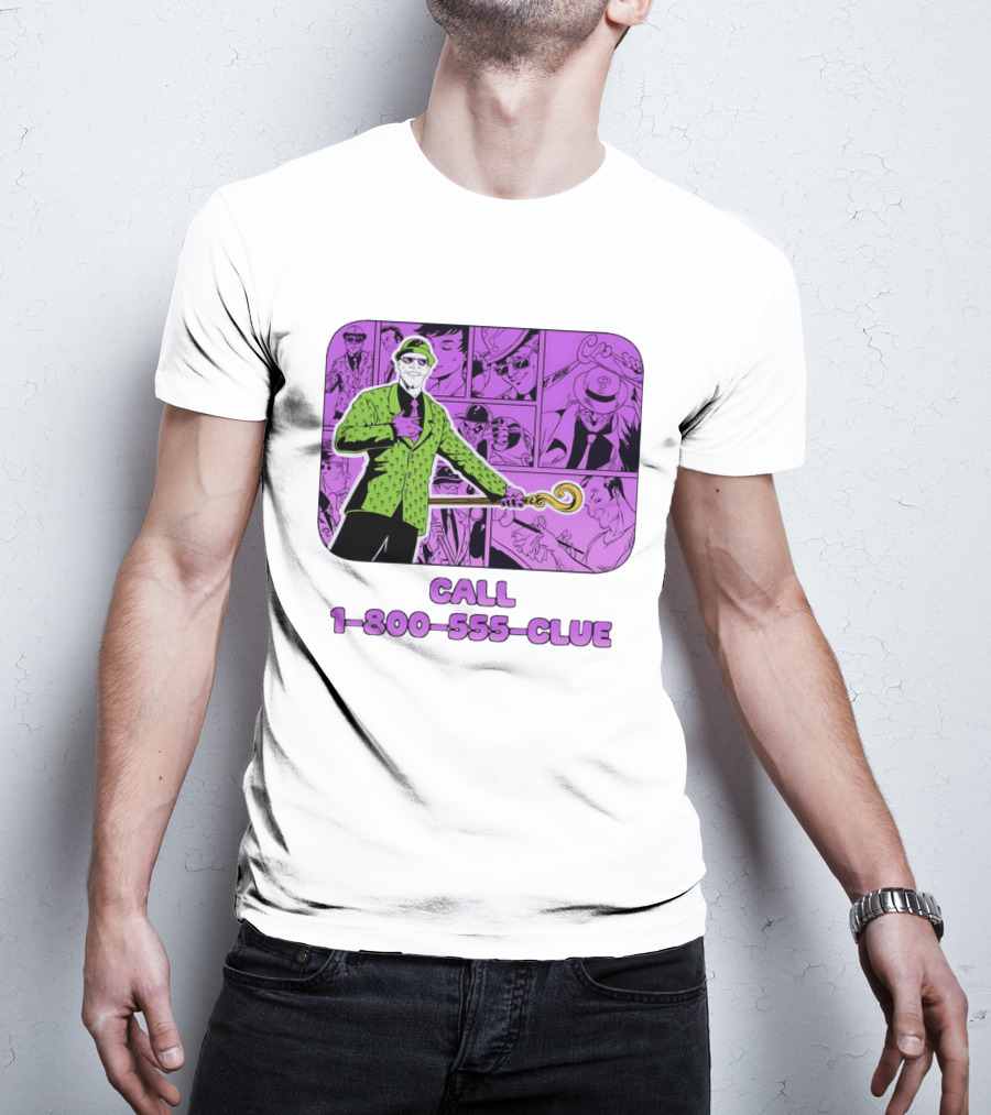 The Riddler Call 1 800 555 CLUE DC Comics Batman T-Shirt