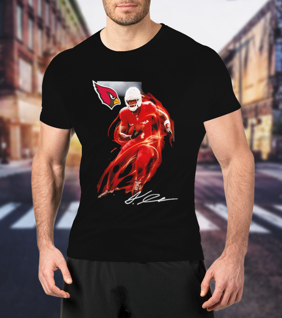 Arizona Cardinals Jeremiyah Love Legacy Rookie Football Player Signature Flame T-Shirt