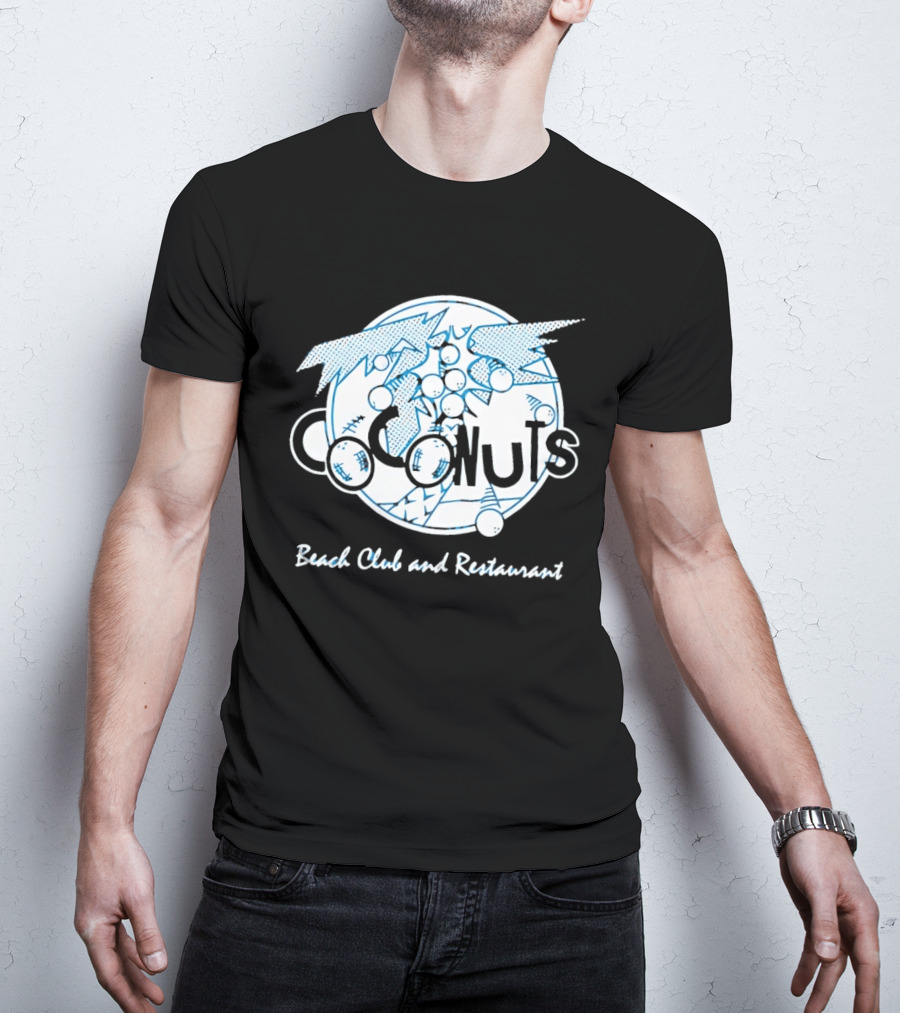 Coconuts Beach Club And Restaurant Tropical Palm Tree T-Shirt