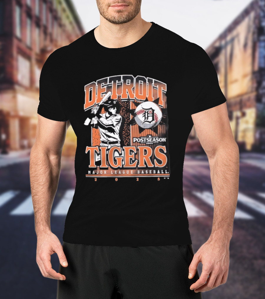 Detroit Tigers 2025 MLB Postseason Baseball Swing T-Shirt